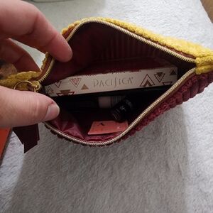 Pacifica Vibrant Yellow and Deep Red Cosmetic Bag